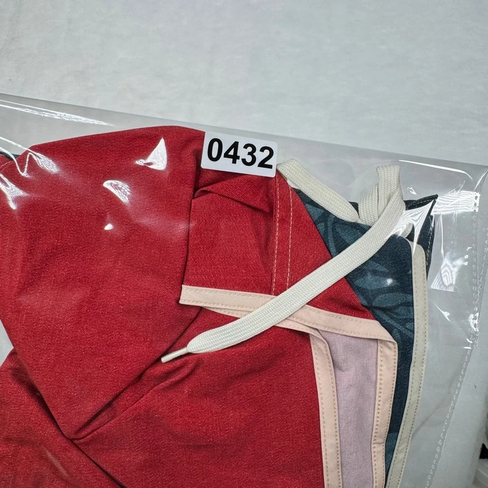 Quiksilver Board Shorts 38 Red Navy Colorblock Tropical Hibiscus Mens Trunks